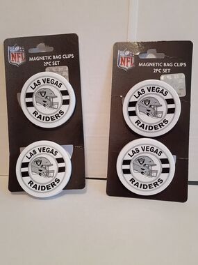 Raiders NFL Magnetic Bag Clips (2 Packs)